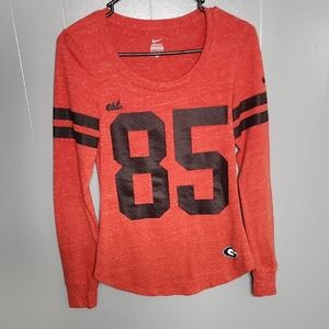 Nike Women's Red Long Sleeve Jersey Top